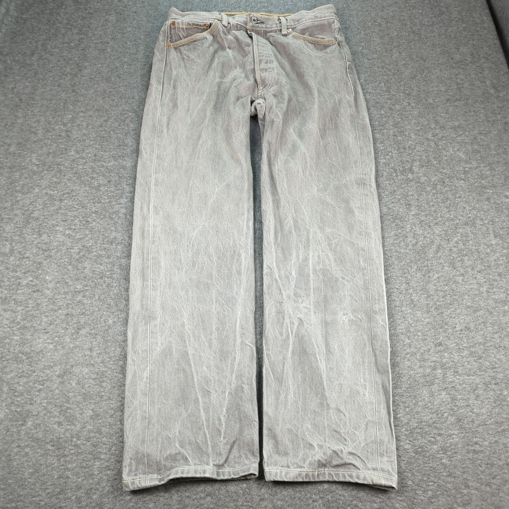 Levis 501 Jeans Mens 36 Gray Button Fly Casual Classic‎ American Western